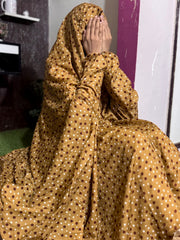 NAMAZ CHADDAR WITH SLEEVES N NIQAB - HIBISCUS MULTI-COLORS AND DESIGNS LARG