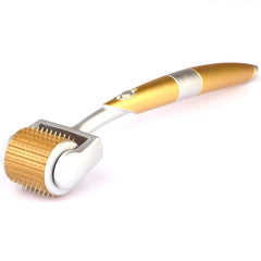 ZGTS Professional Gold Plated Needles Titanium Alloy Derma Roller, Gold.