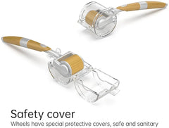 ZGTS Professional Gold Plated Needles Titanium Alloy Derma Roller, Gold.