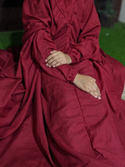 NAMAZ CHADDAR WITH SLEEVES N NIQAB - HIBISCUS MULTI-COLORS AND DESIGNS LARG