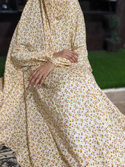 NAMAZ CHADDAR WITH SLEEVES N NIQAB - HIBISCUS MULTI-COLORS AND DESIGNS LARG