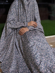 NAMAZ CHADDAR WITH SLEEVES N NIQAB - HIBISCUS MULTI-COLORS AND DESIGNS LARG