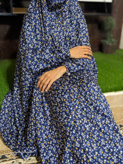 NAMAZ CHADDAR WITH SLEEVES N NIQAB - HIBISCUS MULTI-COLORS AND DESIGNS LARG